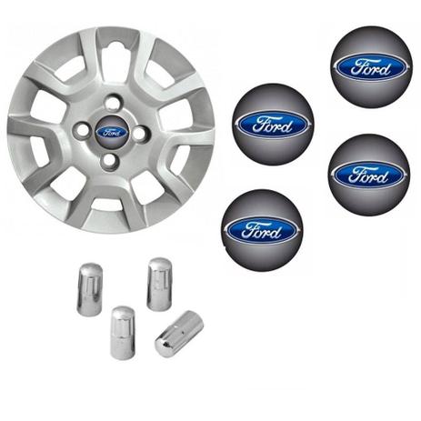 Jogo Calota Aro 13 Ford Ka 2014 Grid Prata + Emblema Resinado + Tampa Ventil Cromada - Grid calotas é ruim? Jogo Calota Aro 13 Ford Ka 2014 Grid Prata + Emblema Resinado + Tampa Ventil Cromada - Grid calotas é boa?