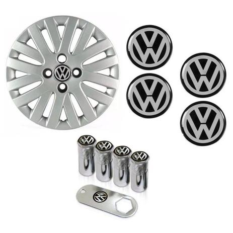 Jogo Calota Aro 13 Gol G5 Trend Voyage Saveiro Parati Volkwagen Grid Prata + Emblema Resinado + Tampa Ventil - Grid calotas Menor preço em Jogo Calota Aro 13 Gol G5 Trend Voyage Saveiro Parati Volkwagen Grid Prata + Emblema Resinado + Tampa Ventil - Grid calotas