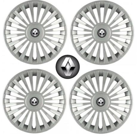 Jogo Calota Aro 13 Grid Premium Tuning Europa Prata + Emblema Resinado Renault (Sandero, Logan, Clio, Scenic, Megane) - Grid calotas Menor preço em Jogo Calota Aro 13 Grid Premium Tuning Europa Prata + Emblema Resinado Renault (Sandero, Logan, Clio, Scenic, Megane) - Grid calotas