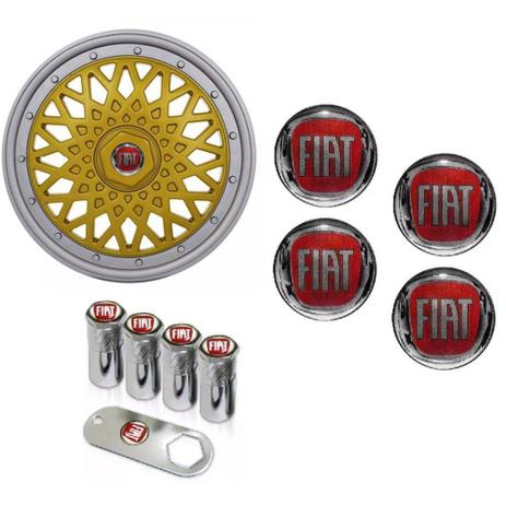 Jogo Calota Aro 13 Grid Super Sport BBS Dourado Prata + Emblema Resinado Fiat + Tampa Ventil Palio Uno Punto Strada Idea Siena Fiorino Doblo Mobi Argo - Grid calotas Menor preço em Jogo Calota Aro 13 Grid Super Sport BBS Dourado Prata + Emblema Resinado Fiat + Tampa Ventil Palio Uno Punto Strada Idea Siena Fiorino Doblo Mobi Argo - Grid calotas