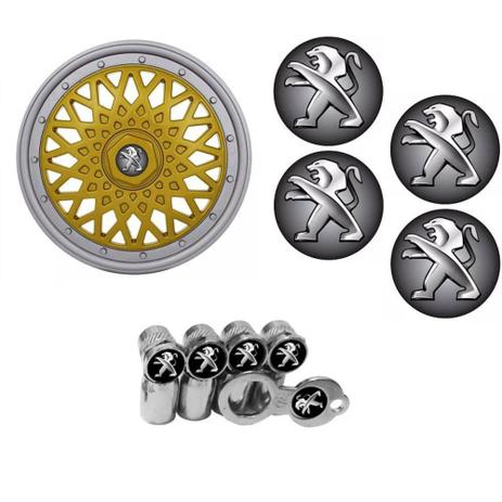 Jogo Calota Aro 13 Grid Super Sport BBS Dourado Prata + Emblema Resinado Peugeot + Tampa Ventil (206, 207, 208, 307) - Grid calotas é boa?