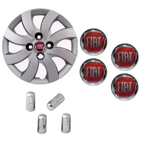 Jogo Calota Aro 14 Fiat Palio Attractive 2013 Grid Prata + Emblema Resinado + Tampa Ventil Cromada - Grid calotas é boa?