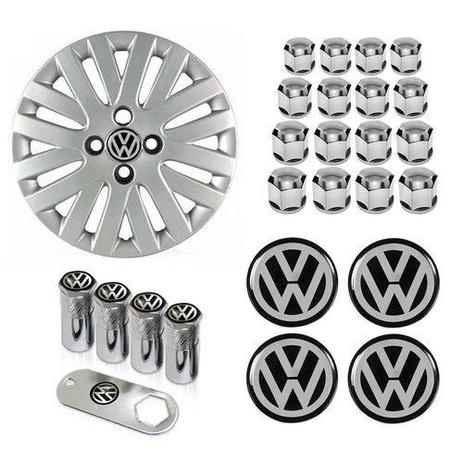 Jogo Calota Aro 14 Gol G5 Trend Voyage Saveiro Parati Volkswagen Grid Prata + Emblema Resinado + Tampa Ventil + Capa Parafuso - Grid calotas Menor preço em Jogo Calota Aro 14 Gol G5 Trend Voyage Saveiro Parati Volkswagen Grid Prata + Emblema Resinado + Tampa Ventil + Capa Parafuso - Grid calotas