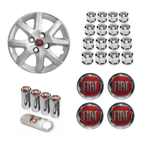 Jogo Calota Aro 14 Grand Siena EL 1.4 Palio Fiat 2014 Grid Prata + Emblema Resinado + Tampa Ventil + Capa Parafuso - Grid calotas é boa?