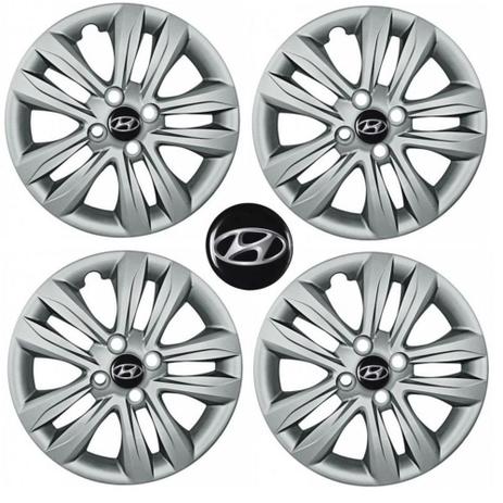 Jogo Calota Aro 14 Hb20 Hb20s 2016 2018 Hyundai Grid Prata 4 Peças + Emblema Resinado - Grid calotas Menor preço em Jogo Calota Aro 14 Hb20 Hb20s 2016 2018 Hyundai Grid Prata 4 Peças + Emblema Resinado - Grid calotas