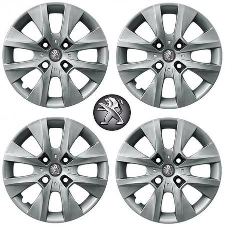 Jogo Calota Aro 14 Peugeot 206 207 208 Grid Prata 4 Peças + Emblema Resinado - Grid calotas Menor preço em Jogo Calota Aro 14 Peugeot 206 207 208 Grid Prata 4 Peças + Emblema Resinado - Grid calotas