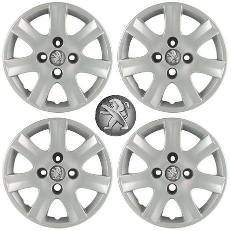 Jogo Calota Aro 14 Peugeot 206 207 307 2010/16 Com Emblema - Grid Menor preço em Jogo Calota Aro 14 Peugeot 206 207 307 2010/16 Com Emblema - Grid