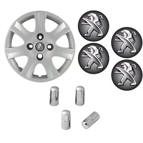 Jogo Calota Aro 14 Peugeot 206 207 307 Grid Prata + Emblema Resinado + Tampa Ventil Cromada - Grid Calotas é boa?
