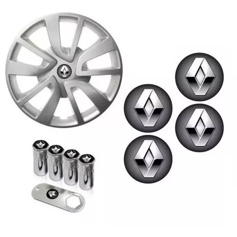 Jogo Calota Aro 14 Sandero Logan 2014 2015 Renault Grid Prata + Emblema Resinado + Tampa Ventil - Grid calotas é ruim? Jogo Calota Aro 14 Sandero Logan 2014 2015 Renault Grid Prata + Emblema Resinado + Tampa Ventil - Grid calotas é boa?