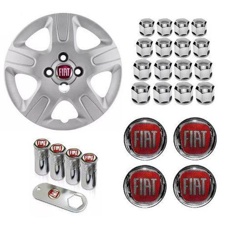 Jogo Calota Aro 14 Strada 2013 Fiat Grid Prata + Emblema Resinado + Tampa Ventil + Capa Parafuso - Grid calotas é boa?
