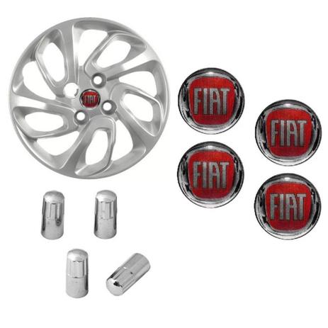 Jogo Calota Aro 14 Uno Attractive 2015 2016 Fiat Grid Prata + Emblema Resinado + Tampa Ventil Cromada - Grid calotas é boa?