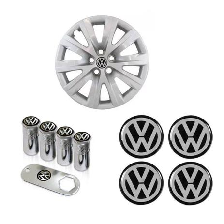 Jogo Calota Aro 15 Fox 2012 Spacefox Volkswagen Grid Prata + Emblema Resinado + Tampa Ventil - Grid calotas é boa?