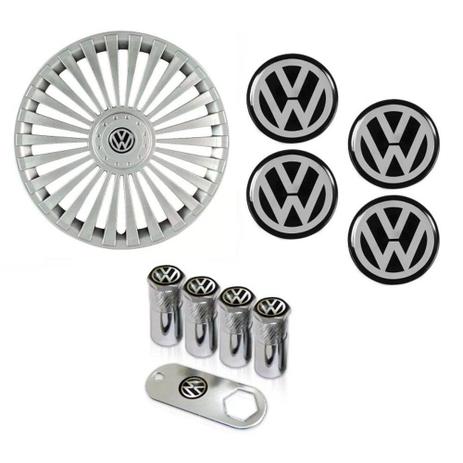 Jogo Calota Aro 15 Grid Premium Tuning Europa Prata + Emblema Resinado Volkswagen + Tampa Ventil Gol Parati Saveiro Voyage UP Santana Fox Polo Passat - Grid calotas Menor preço em Jogo Calota Aro 15 Grid Premium Tuning Europa Prata + Emblema Resinado Volkswagen + Tampa Ventil Gol Parati Saveiro Voyage UP Santana Fox Polo Passat - Grid calotas
