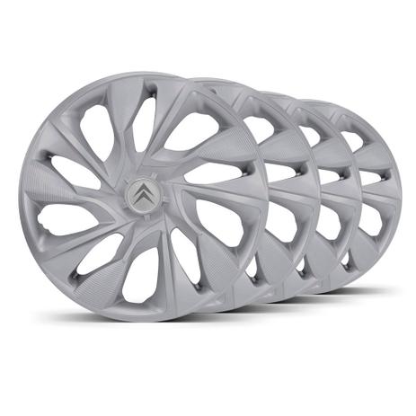 Jogo Calota DS4 Aro 14 Prata Emblema Prata Citroen Xantia - Elitte Menor preço em Jogo Calota DS4 Aro 14 Prata Emblema Prata Citroen Xantia - Elitte