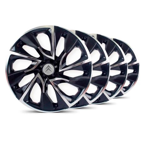 Jogo Calota DS4 Preta Cromada Aro 13 Emblema Prata Citroen C5 - Elitte é ruim? Jogo Calota DS4 Preta Cromada Aro 13 Emblema Prata Citroen C5 - Elitte é boa?