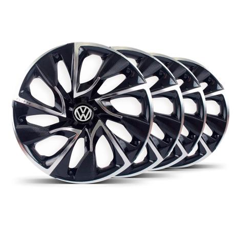 Jogo Calota DS4 Preta Cromada Aro 15 VW Passat - Elitte Menor preço em Jogo Calota DS4 Preta Cromada Aro 15 VW Passat - Elitte