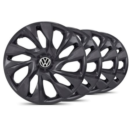 Jogo Calota DS4 Unicolor Aro 13 Preta Fosca VW Logus - Elitte Menor preço em Jogo Calota DS4 Unicolor Aro 13 Preta Fosca VW Logus - Elitte