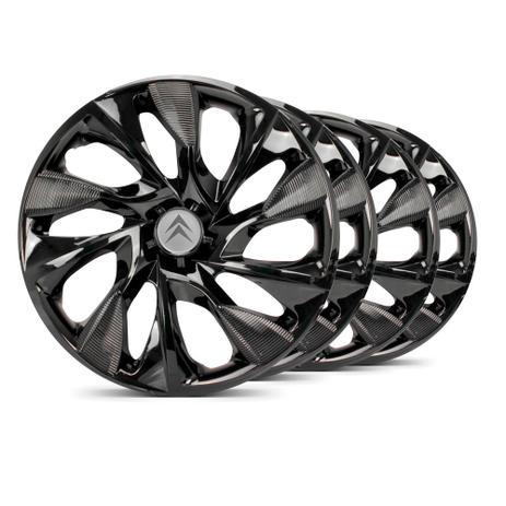 Jogo Calota DS4 Unicolor Preta Aro 14 Emblema Prata Citroen Xsara - Elitte é boa?