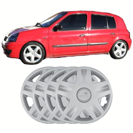 Jogo Calota Grid Clio e Sandero A Partir de 2004 Aro 14 Menor preço em Jogo Calota Grid Clio e Sandero A Partir de 2004 Aro 14