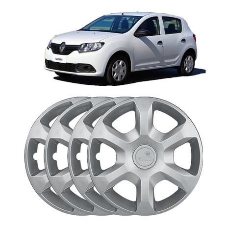 Menor preço em Jogo Calota Grid Sandero/Logan 14/15 Aro 15” 4 Pçs