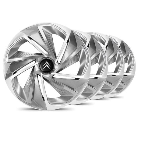 Jogo Calota Nitro Aro 14 Grafite / Prata Emblema Preto Citroen C4 - Elitte é boa?