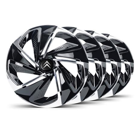 Jogo Calota Nitro Aro 14 Preta / Cromada Emblema Preto Citroen Berlingo - Elitte é boa?