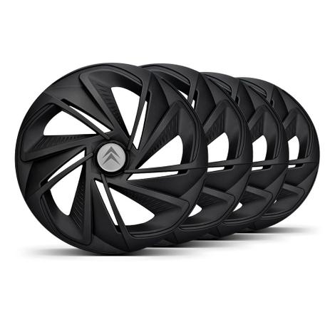 Jogo Calota Nitro Aro 14 Preta Fosca Emblema Prata Citroen C4 - Elitte é ruim? Jogo Calota Nitro Aro 14 Preta Fosca Emblema Prata Citroen C4 - Elitte é boa?