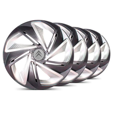 Jogo Calota Nitro-X Aro 14 Grafite / Prata Emblema Prata Citroen Xantia - Elitte é ruim? Jogo Calota Nitro-X Aro 14 Grafite / Prata Emblema Prata Citroen Xantia - Elitte é boa?