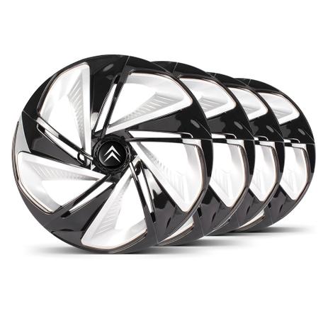 Jogo Calota Nitro X Aro 14 Preta / Prata Emblema Preto Citroen C5 - Elitte é boa?