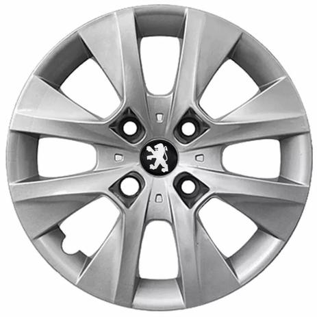 Jogo Calota Peugeot 206 207 307 Aro 13 Prata Grid Com Emblema Menor preço em Jogo Calota Peugeot 206 207 307 Aro 13 Prata Grid Com Emblema