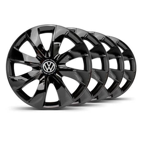 Jogo Calota Prime Unicolor Aro 14 Preta VW Gol G8 - Elitte Menor preço em Jogo Calota Prime Unicolor Aro 14 Preta VW Gol G8 - Elitte