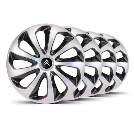 Jogo Calota Velox Aro 14 Prata / Preta Emblema Preto Citroen Xantia - Elitte é boa?