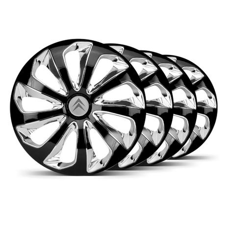 Jogo Calota Velox Aro 14 Preta / Cromada Emblema Prata Citroen Berlingo - Elitte é boa?