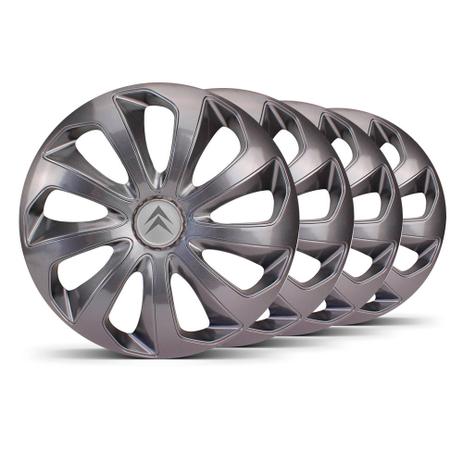 Jogo Calota Velox Unicolor Aro 14 Grafite Emblema Prata Citroen Berlingo - Elitte é boa?