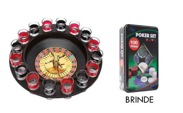 Jogo Cassino Roleta Shot - 16 Copos Bebida Drink Destilado + Fichas De Poker - Onyx trade Menor preço em Jogo Cassino Roleta Shot - 16 Copos Bebida Drink Destilado + Fichas De Poker - Onyx trade