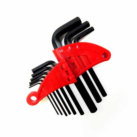 Jogo Chave Allen Curta 1,5-10MM 9 Peças Profissional CRV Corneta Menor preço em Jogo Chave Allen Curta 1,5-10MM 9 Peças Profissional CRV Corneta