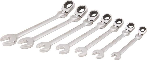 Jogo chave combinada com catraca articulada 8-19mm cromo vanádio com 7 peças - Vonder Menor preço em Jogo chave combinada com catraca articulada 8-19mm cromo vanádio com 7 peças - Vonder