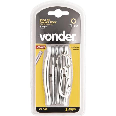Jogo chave torx t9-t40 canivete alumínio cromo vanádio com 8 peças ct309 - Vonder Menor preço em Jogo chave torx t9-t40 canivete alumínio cromo vanádio com 8 peças ct309 - Vonder