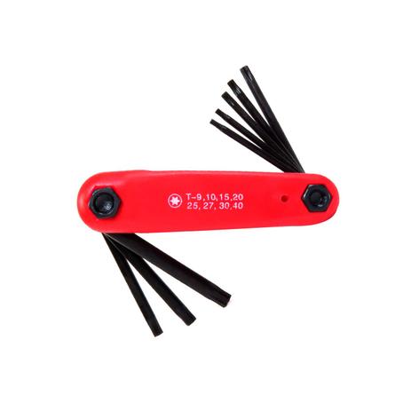 Jogo Chave Torx Tipo Canivete PL T9-T40 8 Peças Profissional CRV Corneta Menor preço em Jogo Chave Torx Tipo Canivete PL T9-T40 8 Peças Profissional CRV Corneta