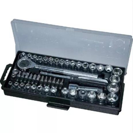 Jogo Chaves Soquete 50 Pçs C/ Catraca Completo Profissional - Sqstols Menor preço em Jogo Chaves Soquete 50 Pçs C/ Catraca Completo Profissional - Sqstols