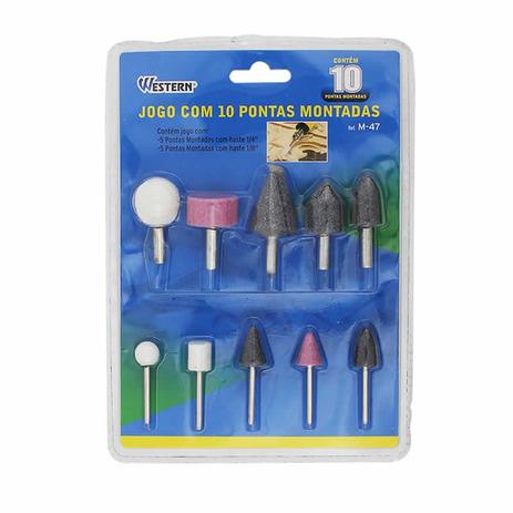 Jogo com 10 Pontas Montadas de Esmeril para Retificas, Furadeiras com Haste de 1/4 e 1/8 - Western - M-47 é boa?