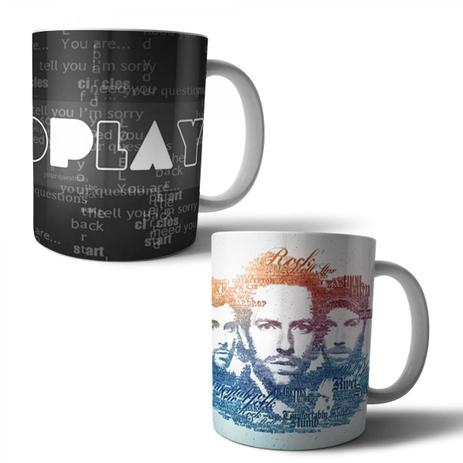 Jogo com 2 Canecas Porcelana Coldplay 350ml (BD01) - Skin t18 Menor preço em Jogo com 2 Canecas Porcelana Coldplay 350ml (BD01) - Skin t18
