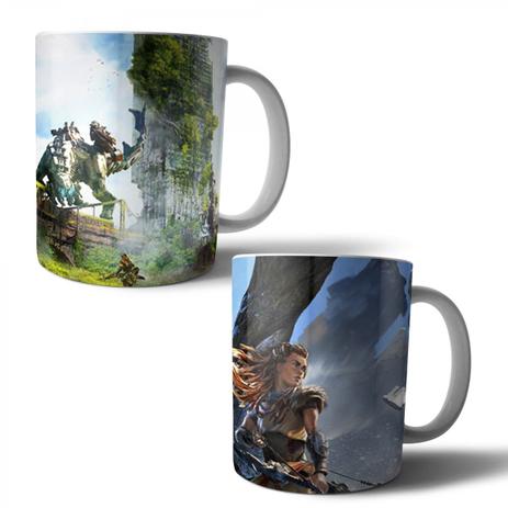 Jogo com 2 Canecas Porcelana Horizon Zero Dawn 350ml (BD01) - Skin t18 Menor preço em Jogo com 2 Canecas Porcelana Horizon Zero Dawn 350ml (BD01) - Skin t18