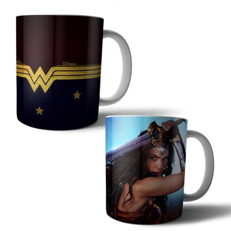 Jogo com 2 Canecas Porcelana Mulher Maravilha Wonder Woman Liga da Justiça Justice League 350ml (BD01) - Skin t18 Menor preço em Jogo com 2 Canecas Porcelana Mulher Maravilha Wonder Woman Liga da Justiça Justice League 350ml (BD01) - Skin t18