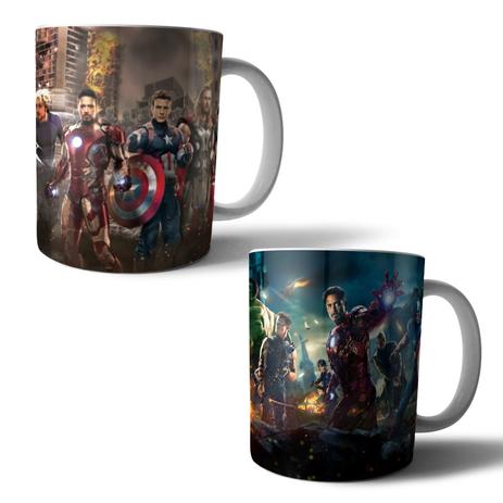 Jogo com 2 Canecas Porcelana Vingadores 350ml (BD01) - Skin t18 Menor preço em Jogo com 2 Canecas Porcelana Vingadores 350ml (BD01) - Skin t18