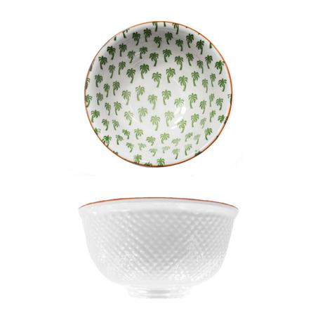 Jogo com 2 Tigelas Bowls Cumbucas Estampadas 300 ml Coqueiros Verde 16D029A-3/E - Santa cecilia Menor preço em Jogo com 2 Tigelas Bowls Cumbucas Estampadas 300 ml Coqueiros Verde 16D029A-3/E - Santa cecilia