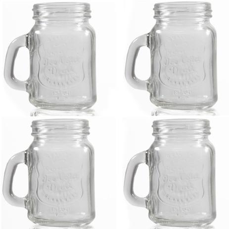 Jogo com 4 Copos Dose Little Mug Vidro Caneca 110ml Urban Menor preço em Jogo com 4 Copos Dose Little Mug Vidro Caneca 110ml Urban