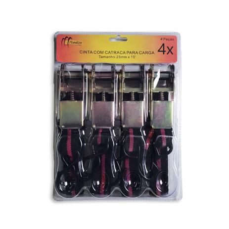 Jogo Com 4 Fitas Cintas Para Prender Carga Com Catraca C/ Nf - Like Tools Menor preço em Jogo Com 4 Fitas Cintas Para Prender Carga Com Catraca C/ Nf - Like Tools