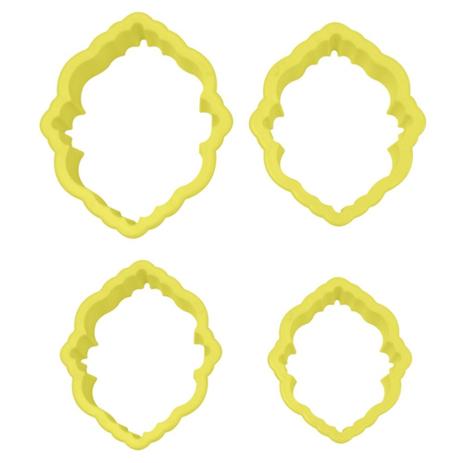 Jogo Cortadores de Pasta Americana e Biscuit Blue Star Moldura II com 4 Peças Menor preço em Jogo Cortadores de Pasta Americana e Biscuit Blue Star Moldura II com 4 Peças