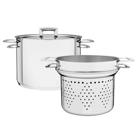 Jogo Cozi-Pasta Tramontina 65400400 2 Pçs Fundo Triplo 24Cm Inox Menor preço em Jogo Cozi-Pasta Tramontina 65400400 2 Pçs Fundo Triplo 24Cm Inox